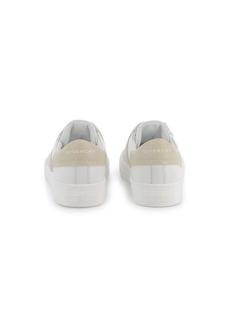 Sneakers Urban Street Bianche Con Fascia Logo Beige GIVENCHY KIDS | H30673184